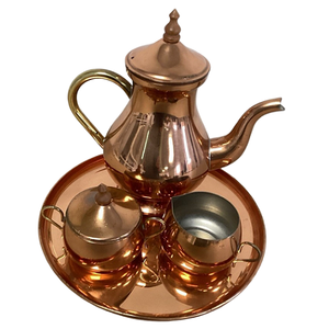 Pure Copper Vintage Coffee <b>Set</b> With Polish Finished For Restaurant Home And Hotel Kitchenware Metal <b>Tea</b> <b>Set</b> - Product Image 1