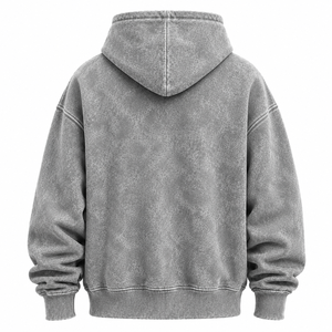 Sweat à capuche vintage délavé de qualité supérieure, coupe oversize, en molleton de coton épais, style streetwear, fabricant OEM ODM - Product Image 4