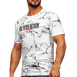 T-shirt formel pour homme en polyester/coton, personnalisable avec logo, vierge, imprimé sérigraphié, respirant, anti-boulochage, séchage rapide, vente en gros - Product Image 6