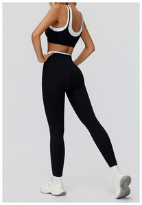 Ensemble de fitness pour femmes, soutien-gorge de sport et leggings taille haute, vêtements de sport extensibles pour la gym, le yoga, l'entraînement, la course à pied, le quotidien, confortables - Product Image 6