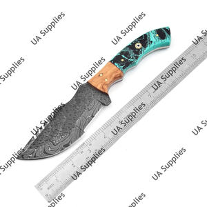 UA Supplies Cuchillo de Acero de Damasco Forjado con Hoja de Espiga Completa para Caza, Supervivencia al Aire Libre, Bushcraft y Camping - Product Image 4