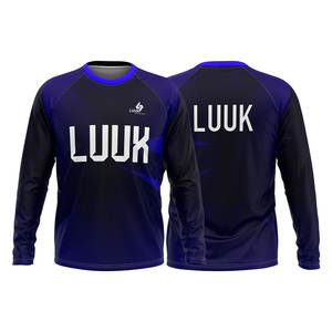 Pull de sport personnalisé pour homme, anti-bactérien, respirant, à manches longues, coupe classique, col rond, 100% polyester, vêtement de compression - Product Image 4