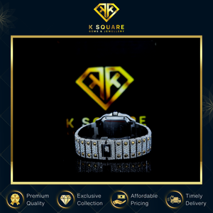 Montre de luxe unisexe en acier inoxydable avec bracelet en cuir, étanche, à mouvement automatique à quartz et diamants Moissanite, vendue dans le monde entier - Product Image 5