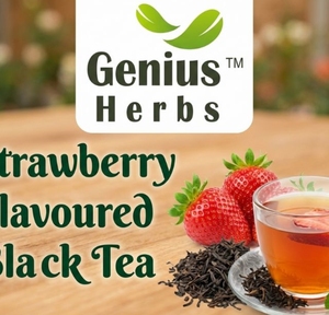 Strawberry Meadow Black Tea Bags Natural <b>Leaf</b> Blend <b>Light</b> Sweet Finish for First Time Buyers - Product Image 1