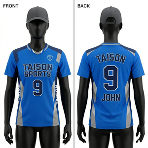 เสื้อวอลเลย์บอลหญิง 190 GSM ผ้าโพลีเอสเตอร์ซับเหงื่อ สีแดงเลือดหมู แต่งสีชมพูแบบตัดต่อ  รับสั่งทำแบบ Sublimation - Product Image 4
