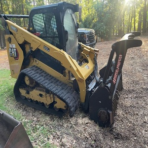 เครื่องบดไม้สำหรับรถตักล้อยางแบบสกิดสเตียร์ เครื่องยนต์ดีเซล  ใช้สำหรับงานป่าไม้  พร้อมปั๊มลูกปืน  ใช้งานได้ดี  กำลังไฟ 37-75 กิโลวัตต์  ประสิทธิภาพในการกำจัดพืชไม้ได้ดี - Product Image 4