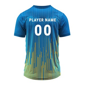 Maillot de football personnalisé à rayures dégradées, col en V, respirant, séchage rapide, sublimation, disponible à la vente – Offre spéciale OEM - Product Image 2