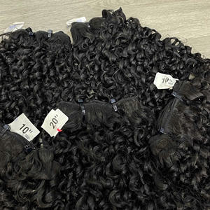 Cheveux vierges bruts vietnamiens de qualité supérieure pour boucles, couleur naturelle, soyeux, tissage double trame à la machine, 100g - Product Image 3