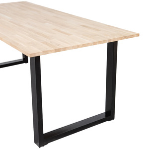 Trending Dutch Style Solid Mango Wood Top Dining <b>Table</b> with <b>Foldable</b> Black Powder Coated Base - Product Image 5
