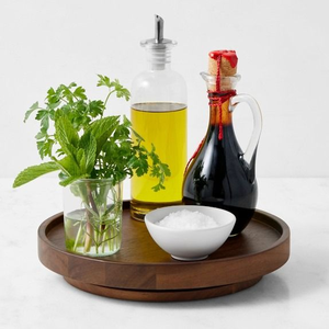 Accesorios de cocina Lazy Susan de madera personalizados, bandeja giratoria para especias, bandeja Lazy Susan de madera de Blossom Craft India - Product Image 4