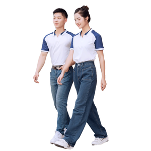 Conjunto de Uniforme Unisex de Poliéster Tejido para Cafetería, Restaurante y Panadería, Camiseta Polo Personalizable, Delantal, Ropa de Trabajo para Personal - Product Image 1