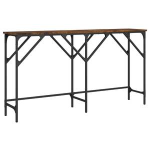 Table console étroite en bois d'ingénierie chêne fumé, élégante et peu encombrante - Product Image 2