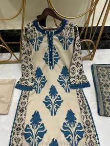 Nuevo y hermoso conjunto indio listo para usar, hecho con tela de algodón puro, con dupatta de algodón puro en un diseño increíble para el próximo Eid. - Product Image 2