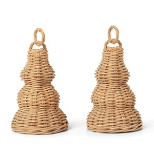 <b>Christmas</b> ornament wholesale supply eco friendly rattan bows competitive price bow shaped ornaments - Product Image 3