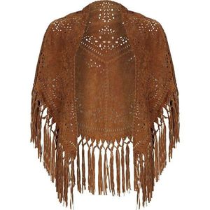 Women's Brown Fringe Shawl Geometric Pattern Long Length Durable Bohemian <b>Scarf</b> All Seasons Daily Wear - Product Image 3