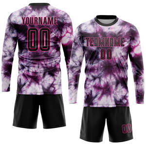 Custom Sublimation Soccer Jersey Uniform Set Breathable Purple <b>Flame</b> Design Quick Dry 100% Polyester Unisex Adult Teamwear Short - Product Image 3