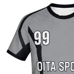 Maillot de handball sublimé gris pour homme, manches courtes, en polyester, pour l'équipe, entraînement, performance athlétique - Product Image 5