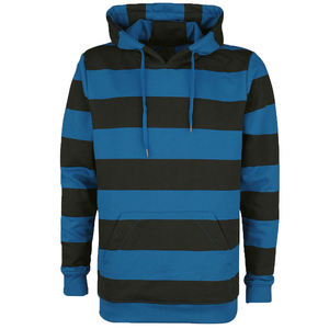 Sweat-shirt unisexe à capuche rayé 100% coton, coupe classique, pull décontracté avec poche, sweat-shirt en coton tricoté pour l'automne - Product Image 1