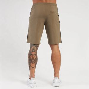 กางเกงขาสั้นผู้ชายกางเกงออกกำลังกายผ้าฝ้ายเอว100% แบบยืดได้ - Product Image 3