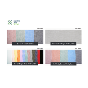 Camisa a Rayas de Tela Textil de Ingeniería Tejida 100% Poliéster Reciclado - Product Image 1