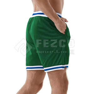 Shorts décontractés coupe-vent en polyester 100% respirant et absorbant l'humidité avec taille élastique pour hommes, vêtements de sport pour adultes - Product Image 5