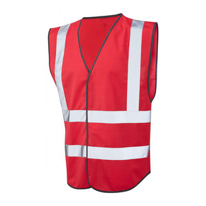 Hi Visibility Reflective Safety Vest With Reflective Strips Construction Workwear Working Safety <b>Worker</b> Vest <b>Jacket</b> - Product Image 4