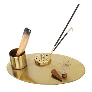 Moderno Porta Incienso Metálico con Recolector de Ceniza para Quemar Varillas y Conos de Incienso de Agarwood - Product Image 3
