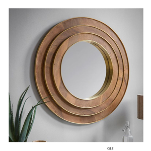 Modern Rustic Wood-Framed Full-Length Floor <b>Mirror</b> <b>Lightweight</b> Unbreakable Irregular Shape Wall Hanging Decor for Bedroom Living - Product Image 5