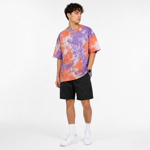 Custom Logo Oversized Tie Dye T-Shirt Men Unisex Heavyweight Cotton Vintage Acid Wash Streetwear Hip Hop Summer <b>Tee</b> Tops - Product Image 1