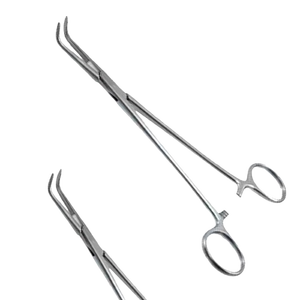 Pinzas de cholectomía Lahey de acero inoxidable, manuales, con serraciones longitudinales curvas, patrón más pesado, hojas de 76 mm, juego de instrumentos - Product Image 1