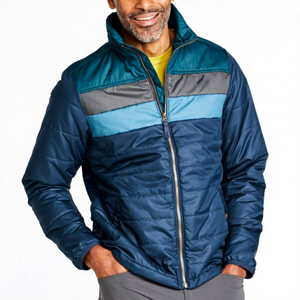 Men's Winter Puffer <b>Jacket</b> Solid Color Stand Collar Zipper Closure Windproof Polyester Filling Casual Style 2026 - Product Image 4
