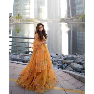 ชุดราตรีที่สวยงามกระจกทำงานจริง lehenga choli สำหรับงานปาร์ตี้ - Product Image 4