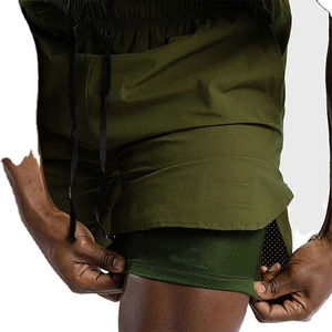 Pantalones Cortos Deportivos para Hombre, 100% Poliéster, para Gimnasio, CrossFit, Entrenamiento, Cintura Elástica, Tejido de Punto, Uso en Verano, Secado Rápido, Venta al Por Mayor - Product Image 6