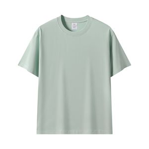 Camiseta de Manga Corta con Cuello Redondo para Hombre, Color Sólido, Corte Regular, Algodón Jersey, Ropa Casual - Product Image 4