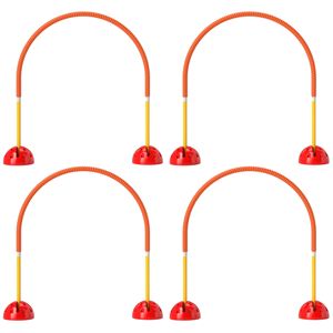 Set di 5 Pezzi per Agility Canina in PVC con 4 Porte a Larghezza Regolabile, Portatile, Arancione, Facile da Montare, Borsa per il Trasporto, per Addestramento Cani - Product Image 1