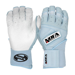 Guantes de Bateo de Cuero Personalizados en Negro/Blanco, Acolchados, con Cierre de Hebilla Ambidiestra, Tejido de Punto, para Entrenamiento de Béisbol para Adultos, en Varios Tamaños - Product Image 5