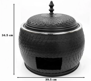 Juego de cuatro cacerolas metálicas de alta calidad para servir comida caliente, ideales para buffet, diseñadas para grandes cantidades, cacerola premium para alimentos. - Product Image 6