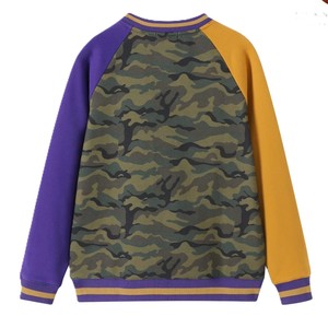 Sudadera de Hombre con Mangas Raglán y Estampado de Camuflaje, con Logotipo Bordado, Cuello Redondo, Corte Regular, Estilo Casual - Product Image 3