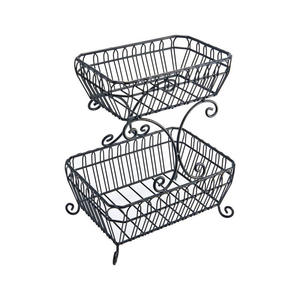 Decorative Eco-Friendly Metal Circle Fruit Basket Bowl with Open Mesh Design for <b>Kitchen</b> Counter Storage and <b>Table</b> Display - Product Image 1