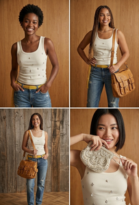 Débardeurs courts côtelés beige ornés, sans manches, col rond, en coton fait main, pour la Saint-Valentin, vêtements pour femmes - Product Image 5