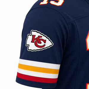 Camiseta Deportiva de Fútbol Americano de Manga Corta y Cuello Redondo para Hombre, Color Azul Marino, con Absorción de Humedad, de los Kansas City Chiefs, Mahomes 15 - Product Image 3