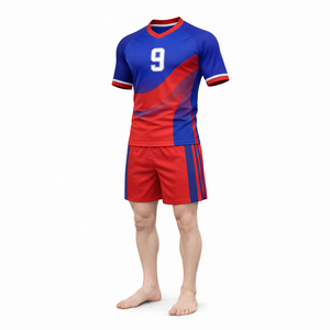 Uniforme de Rugby Sublimado para Hombre, Conjunto de Camiseta Número 10, Color Verde Azulado y Morado, Cuello en V, Manga Corta, Absorbe la Humedad, Uniforme de Verano - Product Image 6