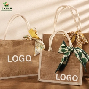 Bolsa de yute impresa personalizada directamente de fábrica, bolso de lona resistente para regalos de seminarios y conferencias - Product Image 3
