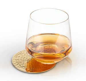 Sous-verres ronds martelés antidérapants - Sous-verres de bar et de vin pour table, sous-verres vintage faits à la main - Product Image 1