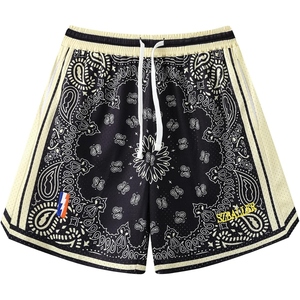 Shorts de sport pour hommes en mesh imprimé Paisley Banda, imprimés par sublimation, légers, fournisseur USA - Product Image 2