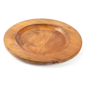 Plateau de service rond tendance en bois de manguier, idéal pour la charcuterie et l'apéritif, parfait pour la décoration intérieure et les fêtes - Product Image 1