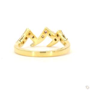 Designer diamond <b>crown</b> chevron open <b>ring</b> with brilliant round stones premium luxury fashion fine jewelry collection - Product Image 3