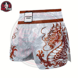 Shorts de boxe Muay Thai personnalisés imprimés, extensibles, respirants, légers, 100% polyester pour l'entraînement - Product Image 2