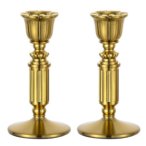 Christmas Vintage <b>Brass</b> <b>Candlestick</b> <b>Holder</b> Taper Candles <b>Brass</b> Wedding Living Room Christmas Party Advent Wreath Decoration - Product Image 2