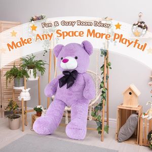 Orsacchiotto Gigante di Peluche Lavanda da 4 Piedi (47 Pollici), Regalo Perfetto Viola per Fidanzata o Fidanzato - Product Image 1
